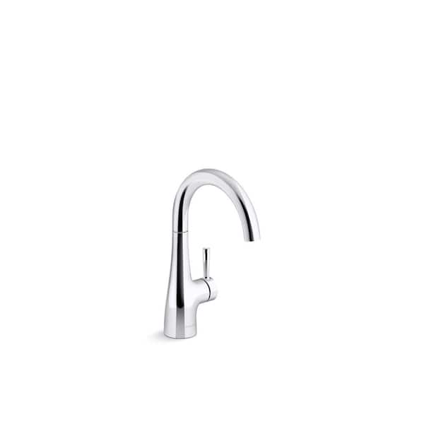 KOHLER Transitional Single-Handle Beverage Faucet in Polished Chrome
