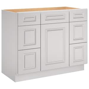 Newport 42-in W X 21-in D X 34.5-in H in Raised PanelDove Plywood Ready to Assemble Vanity Base Kitchen Cabinet