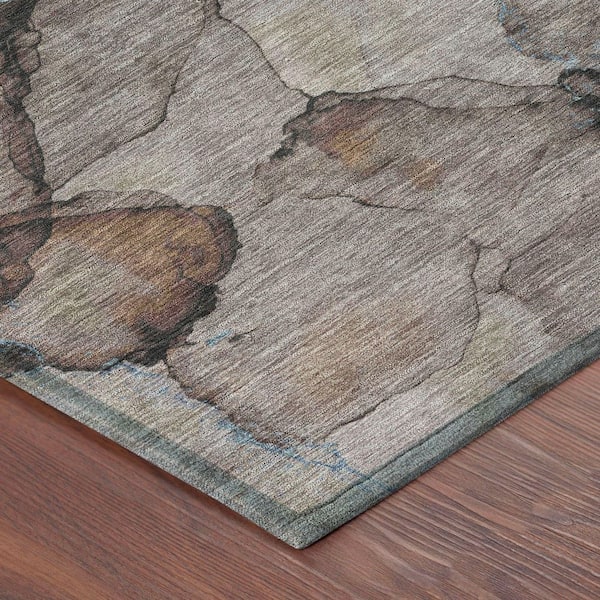Chantille Machine Washable Indoor/Outdoor Abstract ACN2590 Taupe 2 ft. x 3 ft. Accent Rug