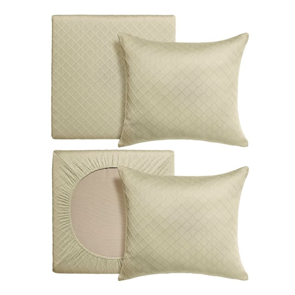ARDEN Elastic Deep Seat Cushion Cover, Tan MS0DA25B-D9K2 - The