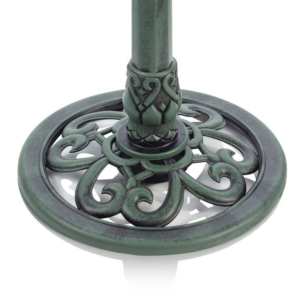 Green Plastic 3-Tier Pedestal Fountain Bird Bath
