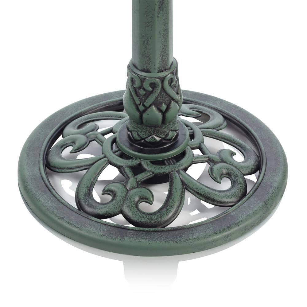 Green Plastic 3-Tier Pedestal Fountain Bird Bath