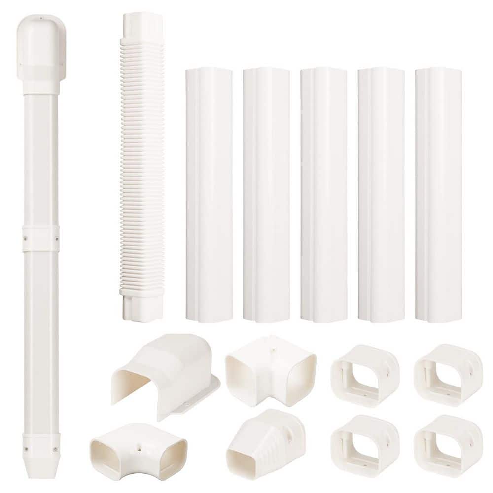 3 in. 10 ft. Mini Split Line Set Cover Kit, Decorative PVC Tubing Cover for Air Conditioners and Heat Pumps price history on PriceWatchPro