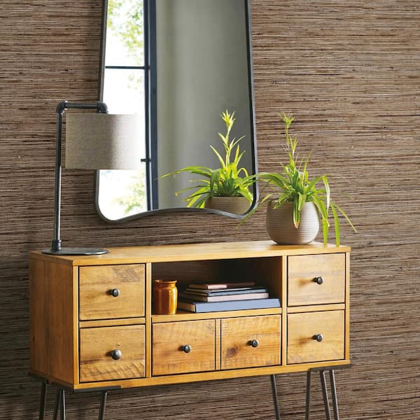 RoomMates RMK11434WP Brown Bamboo Peel and Stick Wallpaper, Roll 
