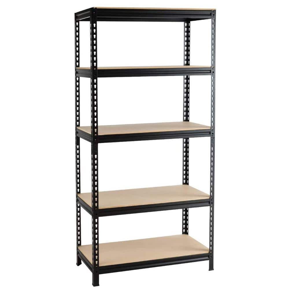 Tileon 5-Shelf Metal Pantry Organizer with Adjustable Height ...