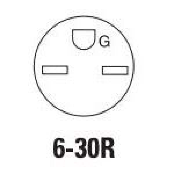 Eaton 30 Amp 2-Pole 3-Wire 240-Volt Surface Mount Power Receptacle