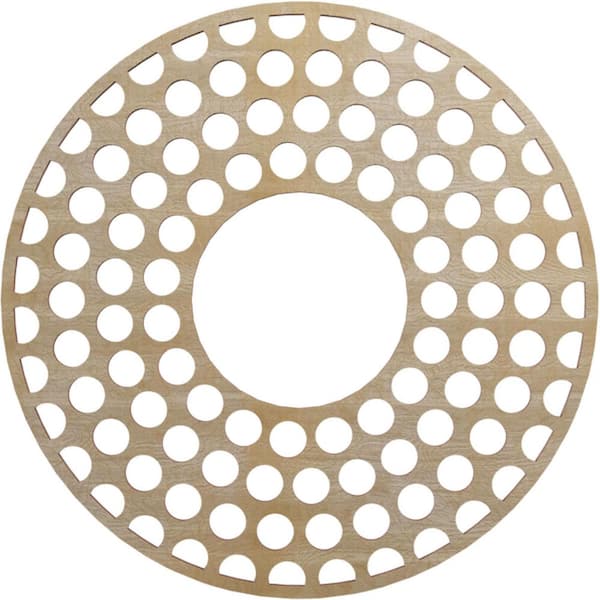 0.375 in. x 6.5 in. x 18 in. Wood Medallion Moulding