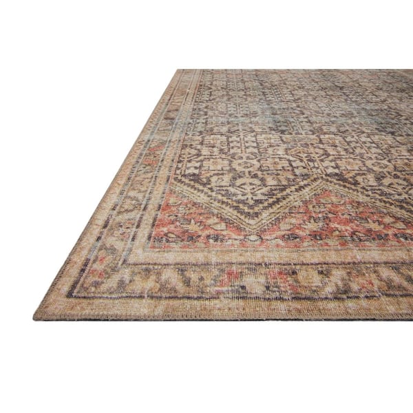 Loren Charcoal/Multi 7 ft. 6 in. x 9 ft. 6 in. Distressed Bohemian Printed Area Rug