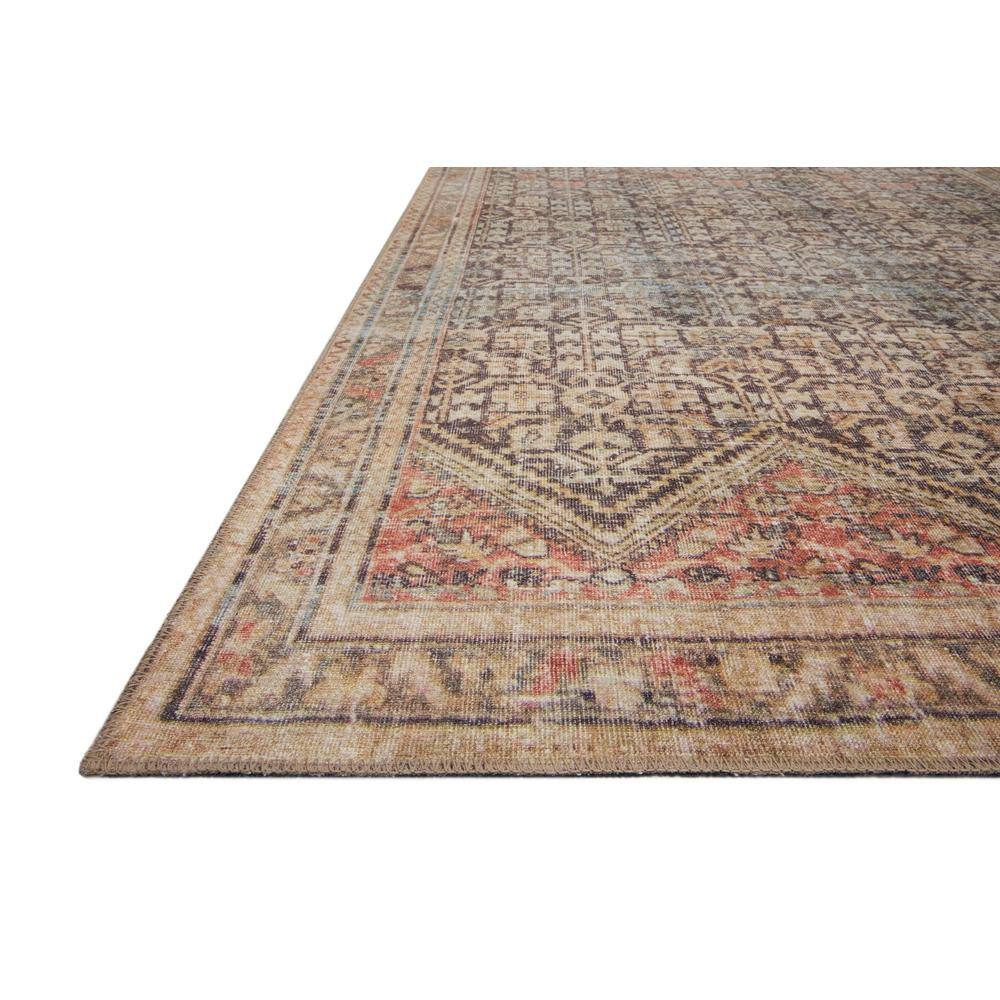 Loren Charcoal and Multi Synthetic Hand-Knotted Accent Rug