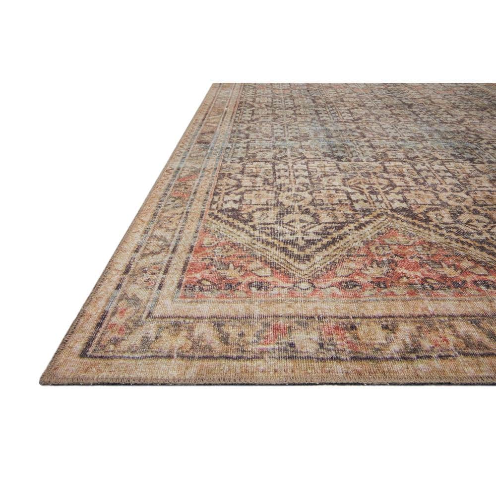 Loren Charcoal and Multi 8' x 10' Hand-knotted Synthetic Rug