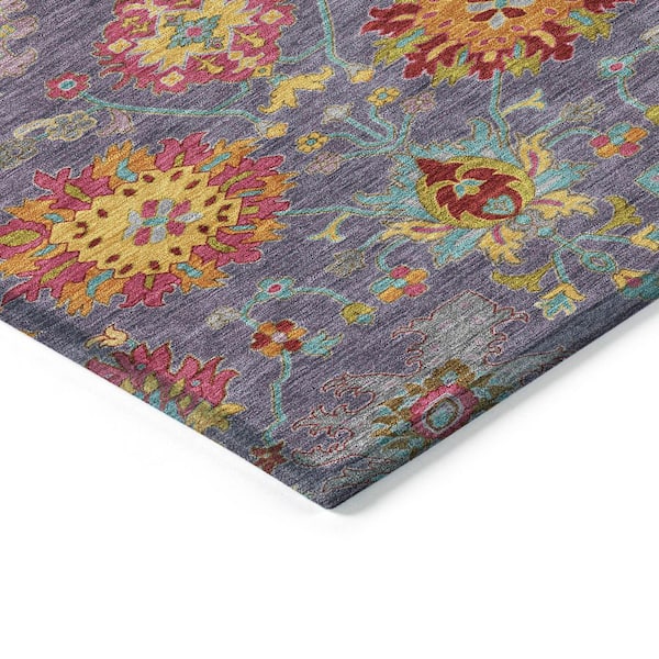 Chantille Machine Washable Indoor/Outdoor Abstract ACN2288 Purple 2 ft. 3 in. x 7 ft. 6 in. Runner Rug