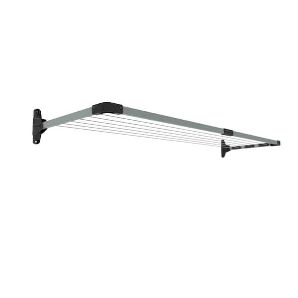 Mk2 Slim Light Gray 8x88x22 Metal Wall Mounted Drying Rack-42.7 Feet Drying Space, with Accessories