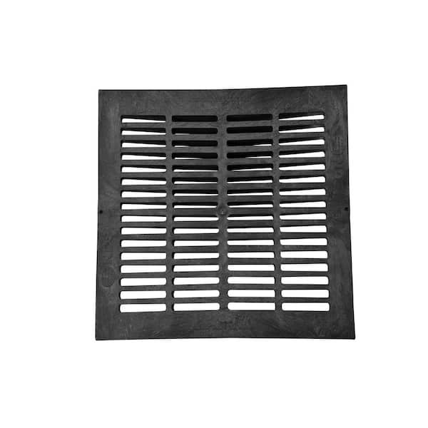 18 in. x 18 in. Plastic Square Catch Basin Grate in Black