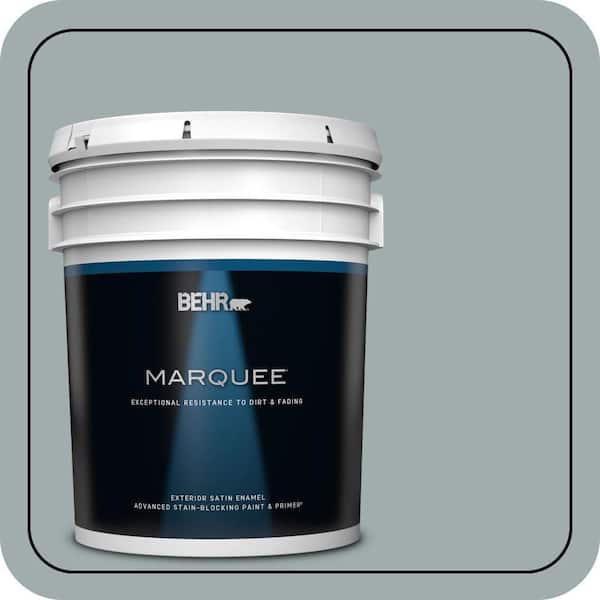 BEHR MARQUEE 5 gal. #QE-52 Portsmouth Bay Satin Enamel Exterior Paint & Primer