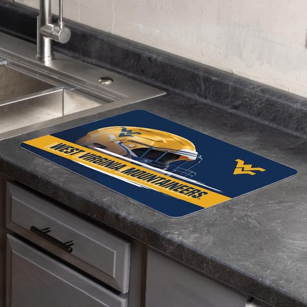 West Virginia Mountaineers NCAA Concrete Dish Drying Pad 15x20 inches