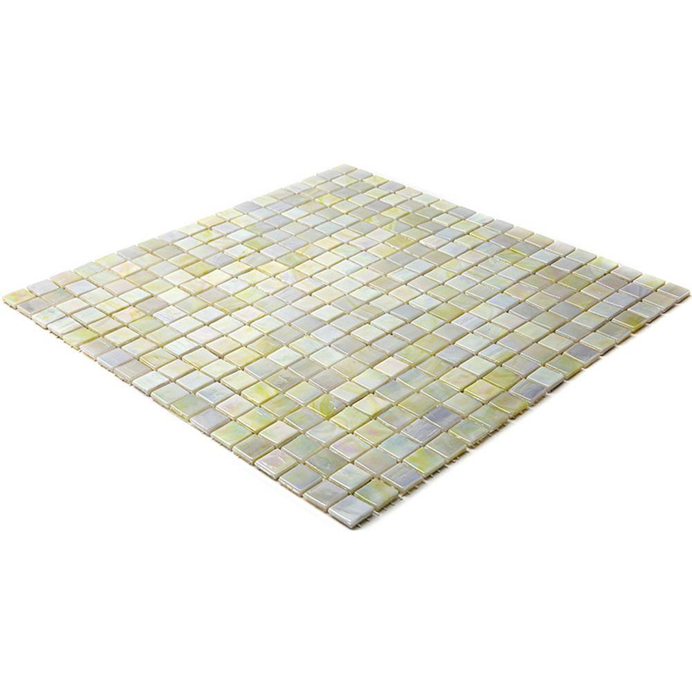 Skosh 11.6" x 11.6" Iridescent Glass Mosaic Tile