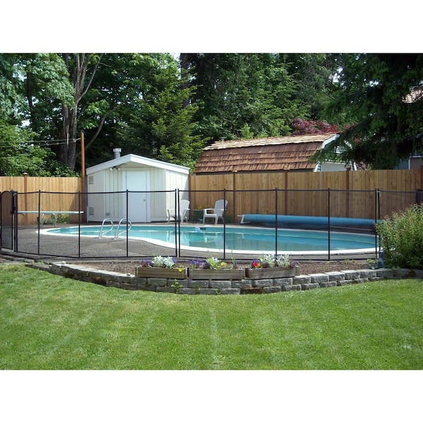 Goplus 4-ft x 12-ft Black Aluminum Mesh Pool Safety Barrier Panel in the  Pool Safety Barrier Panels department at