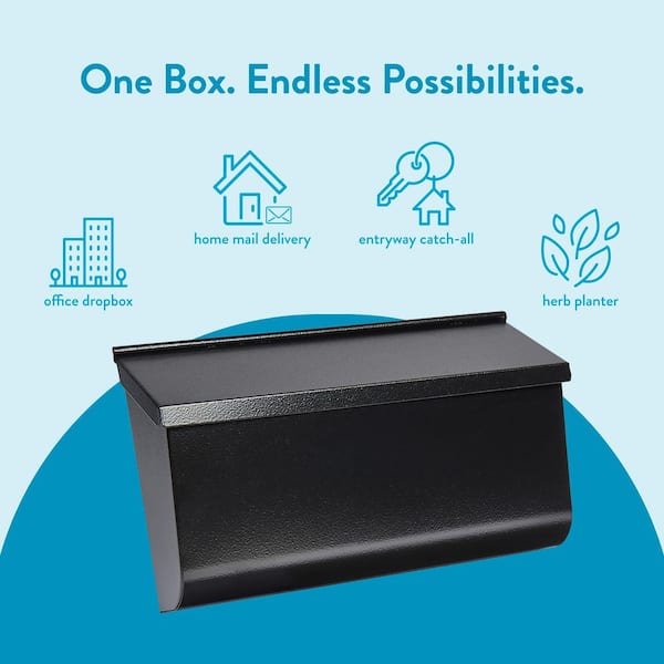 Architectural Mailboxes Woodlands Black, Medium, Steel, Wall Mount