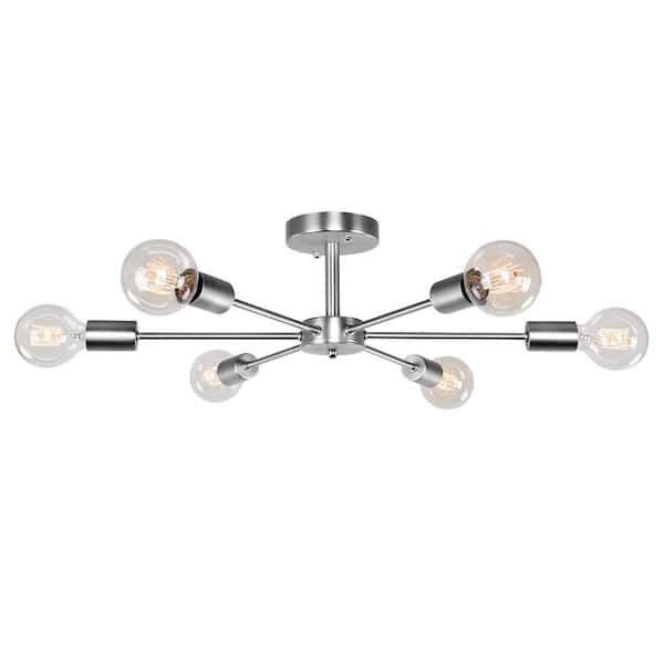 mid century semi flush ceiling light