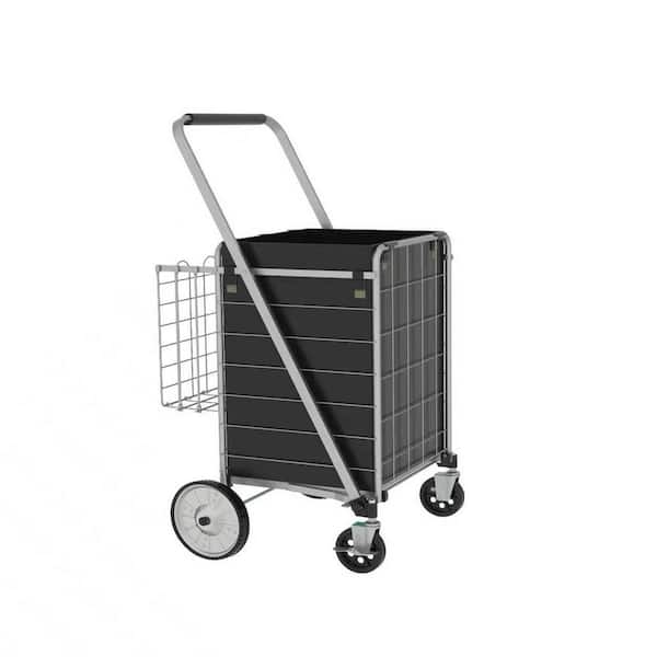 Avex 480 lb. Capacity Hand Truck Foldable Bigger Super Jumbo Shopping Cart with Double Basket