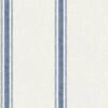 Chesapeake Linette Blue Fabric Stripe Paper Pre-Pasted Wallpaper Roll (Covers 56.4 Sq. Ft.) 3115-12462