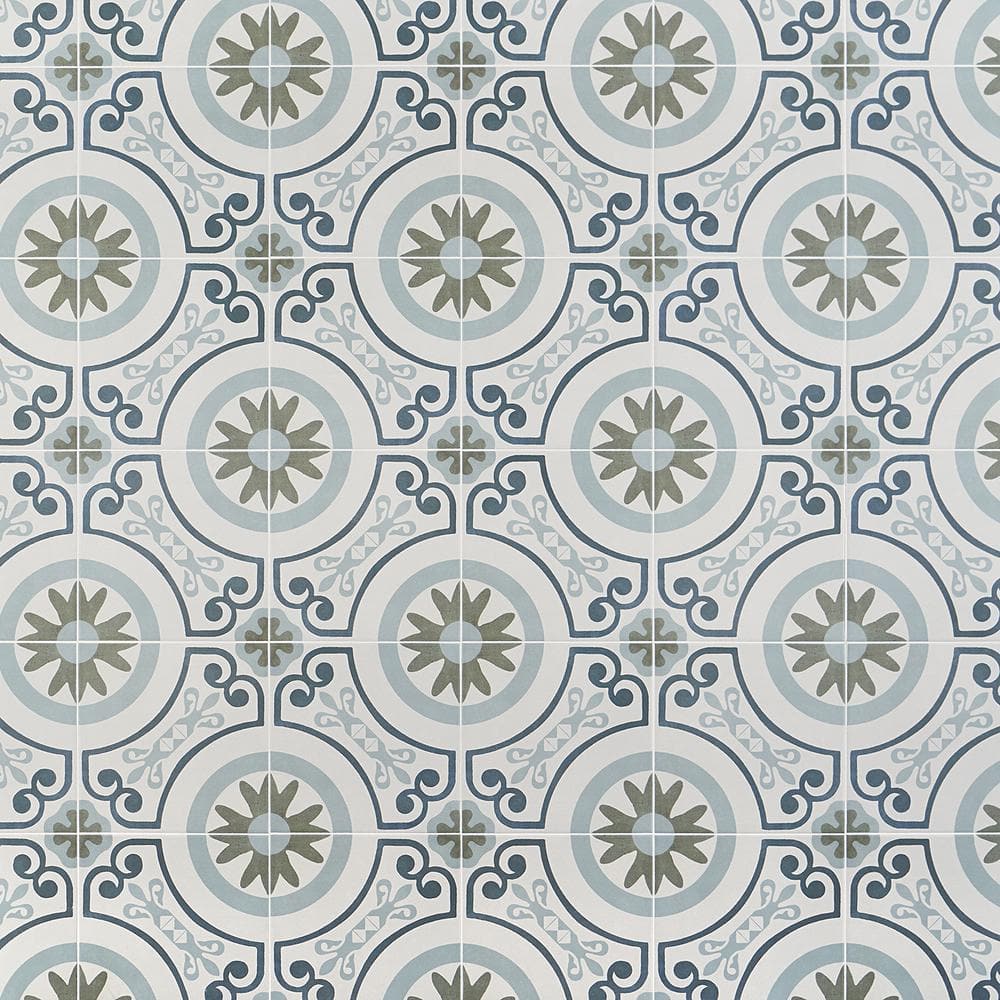 Aster Garden Square 9" x 9" Matte Porcelain Floor and Wall Tile