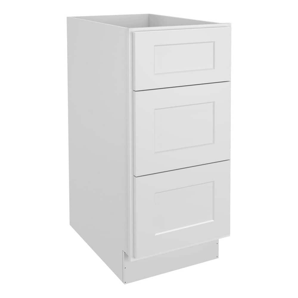 HOMEIBRO 15 in. W x 24 in. D x 34.5 in. H in Shaker White Plywood Ready to Assemble Floor Base