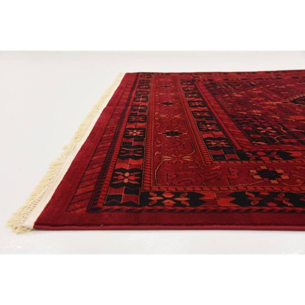 Bright Red 3x4 Antique Hand Woven Area Rug – Made With Loom