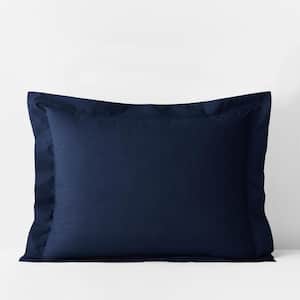 Navy Solid 400-Thread Count Supima Cotton Percale Standard Sham