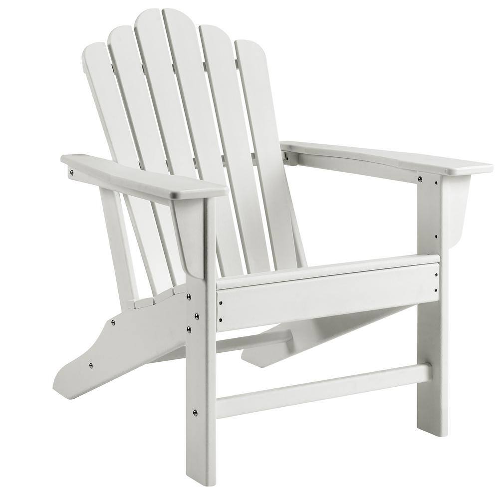 itapo White Plastic Adirondack Chair JRW74931098 The Home Depot