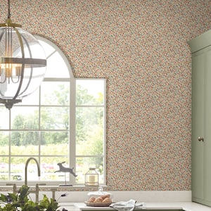 Devrons Grove Terracotta Orange Wallpaper Sample