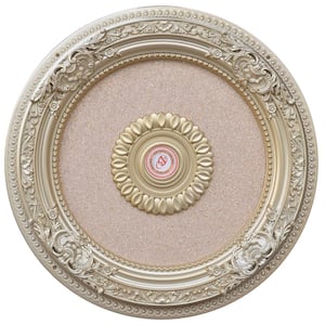 2 in. x 24 in. x 24 in. Rose Gold Petite Round Ceiling Medallion Moulding