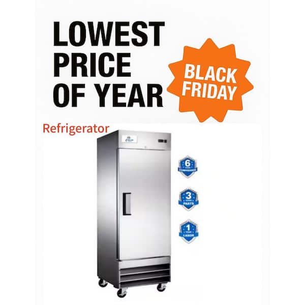 23 cu. ft. NSF Commercial Single Door Refrigerator in Stainless Steel