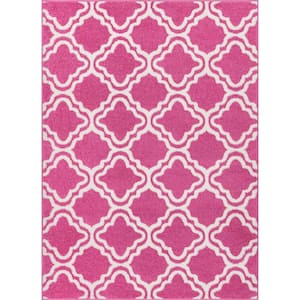 StarBright Calipso Pink 3 ft. x 5 ft. Kids Area Rug