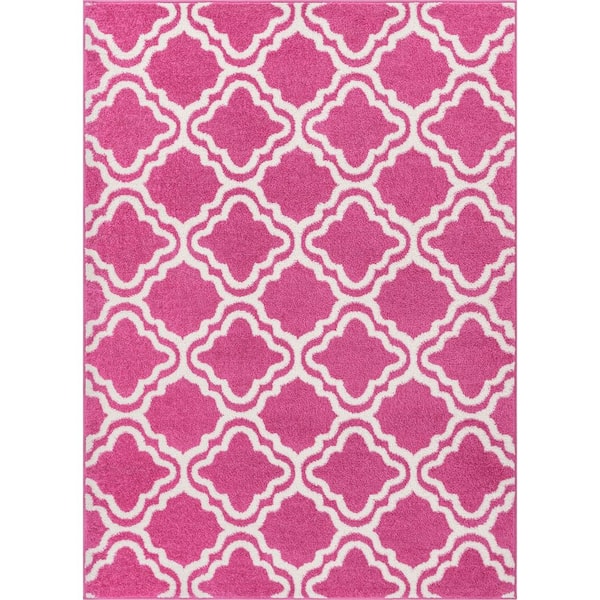 Well Woven StarBright Calipso Pink 3 ft. x 5 ft. Kids Area Rug