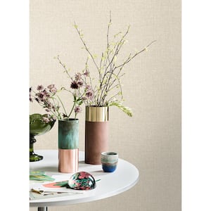 Glen Beige Linen Wallpaper Sample