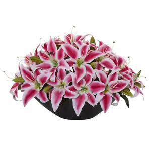 Beauty Lily Centerpiece Artificial Floral Arrangement