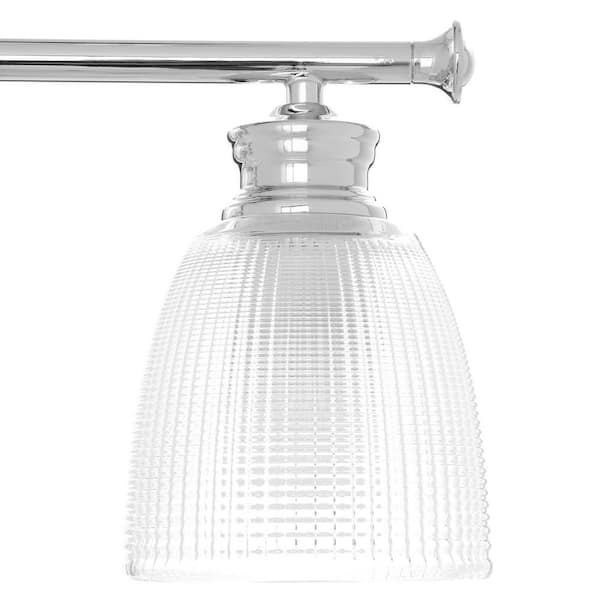 Details about   Progress Lighting Lucky Collection 4-Light Polished Chrome Vanity Light 