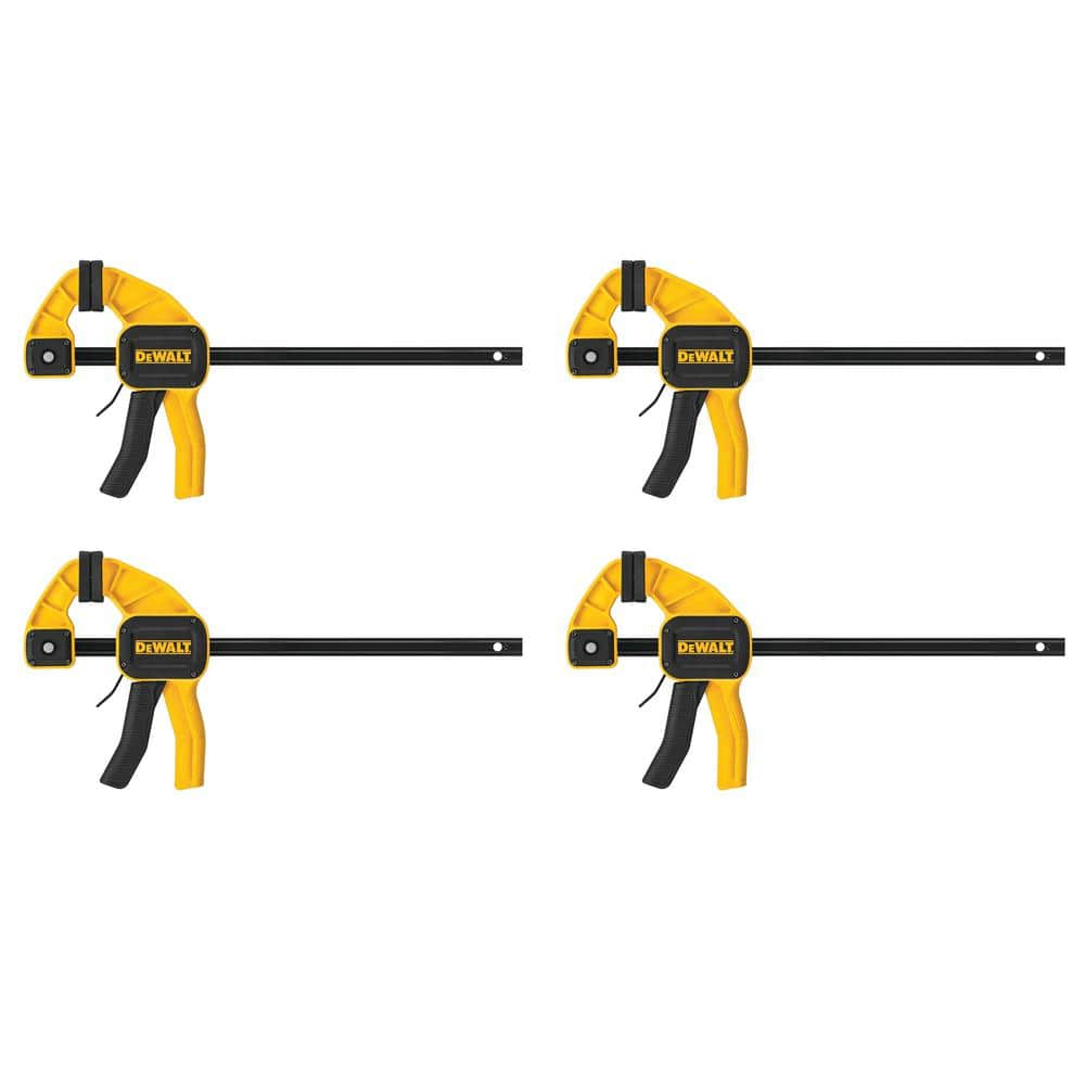 DEWALT 12 in. 300 lbs. Trigger Clamp with 3.75 in. Throat Depth 4 Pack DWHT83193X4 The Home Depot