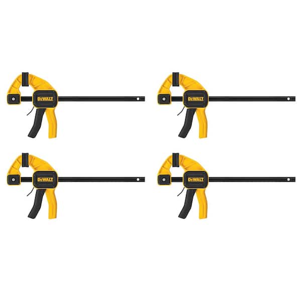 DEWALT 12 in. 300 lbs. Trigger Clamp with 3.75 in. Throat Depth (4 Pack)  DWHT83193X4 - The Home Depot