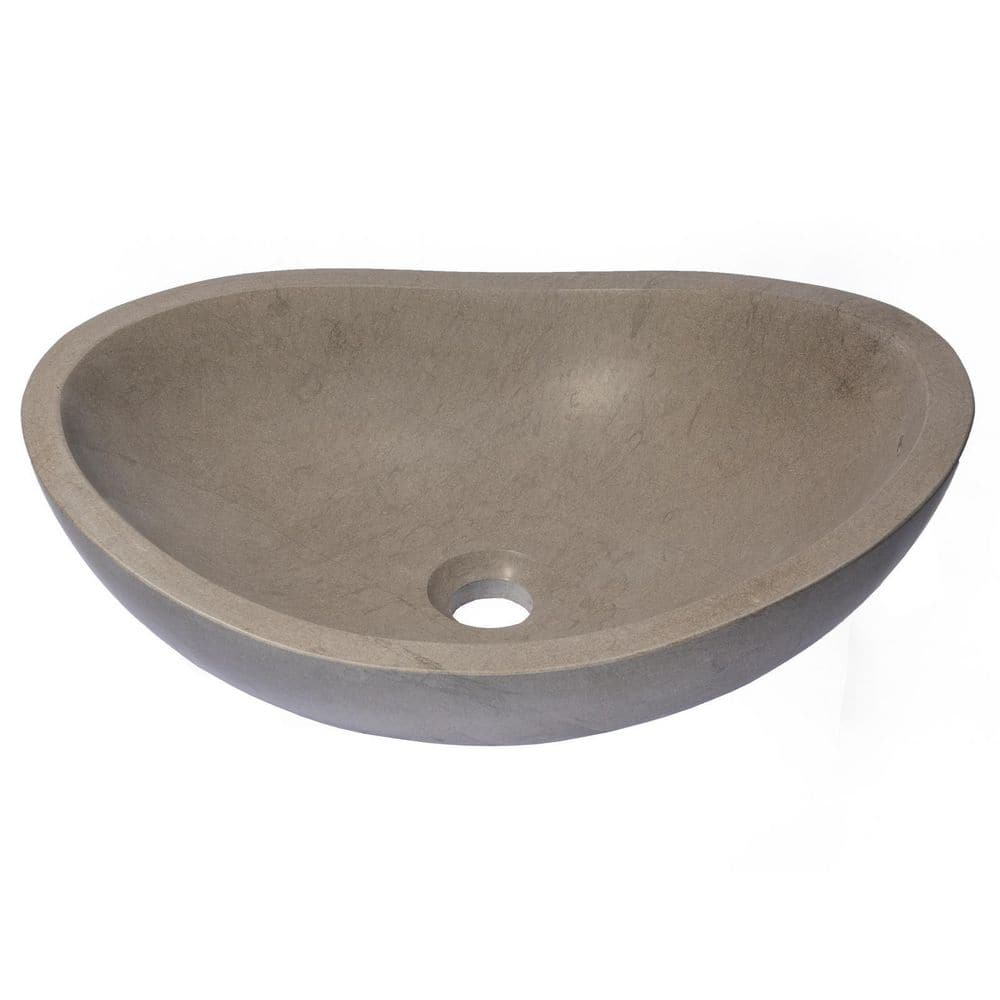 Molly Grey Marble 18'' Wall-Mount Oval Bathroom Sink