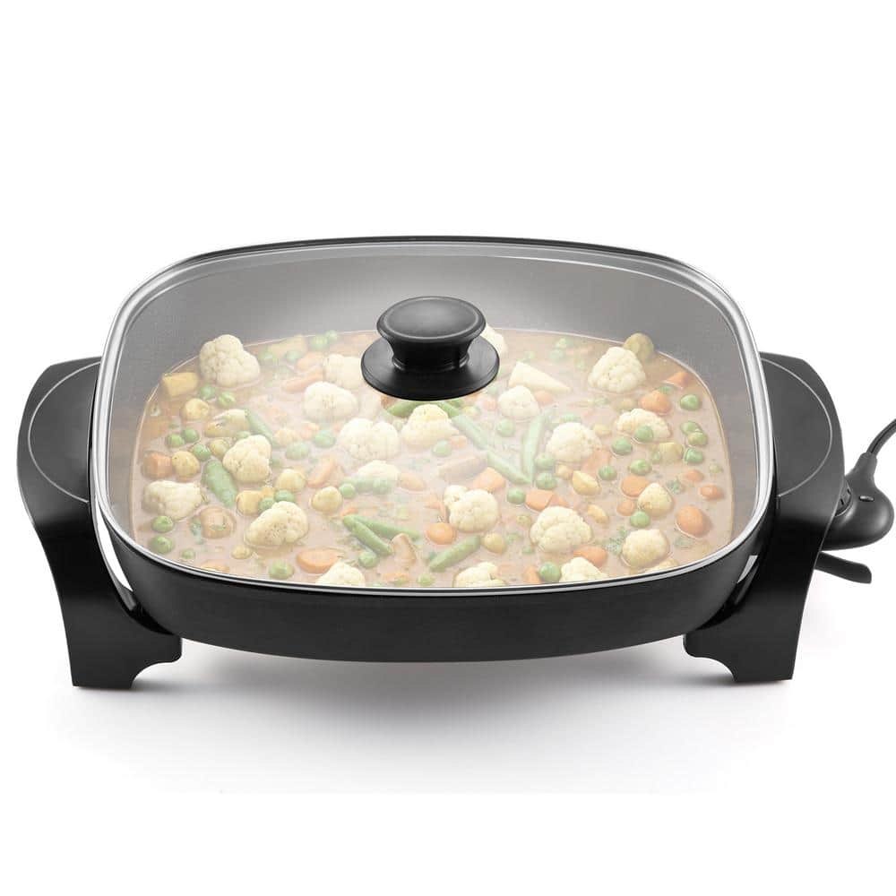 Elite Cuisine 208 sq. in. EG6235 8Qt. Electric Skillet w Easy-Pour