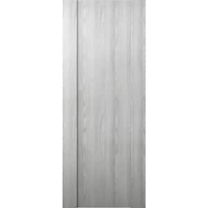 Vona 01 18 in. W x 80 in. H x 1-3/4 in. D 1-Panel Solid Core Ribeira Ash Prefinished Wood Interior Door Slab