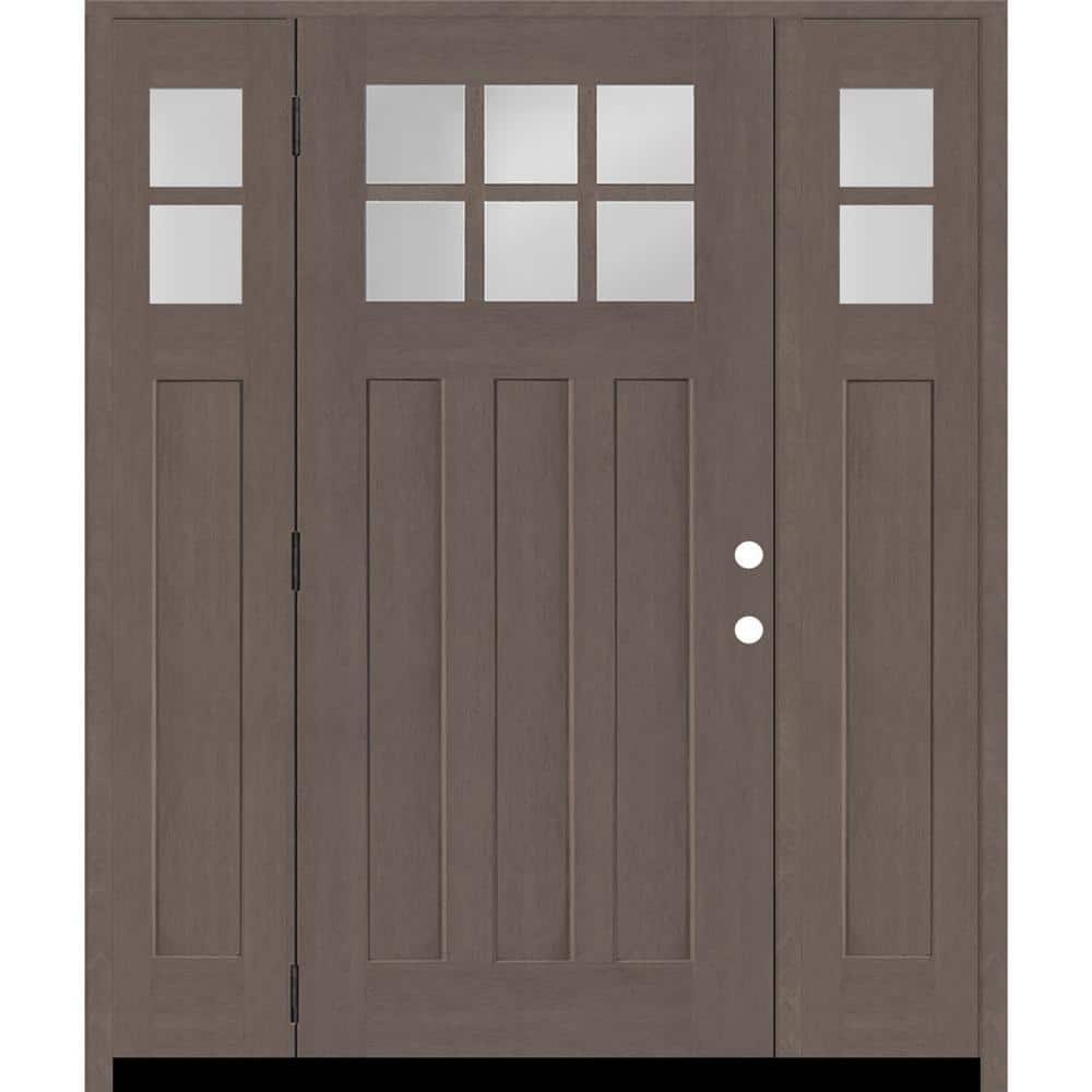 Steves & Sons Regency 68 in. x 80 in. 6-Lite Top Lite Clear Glass