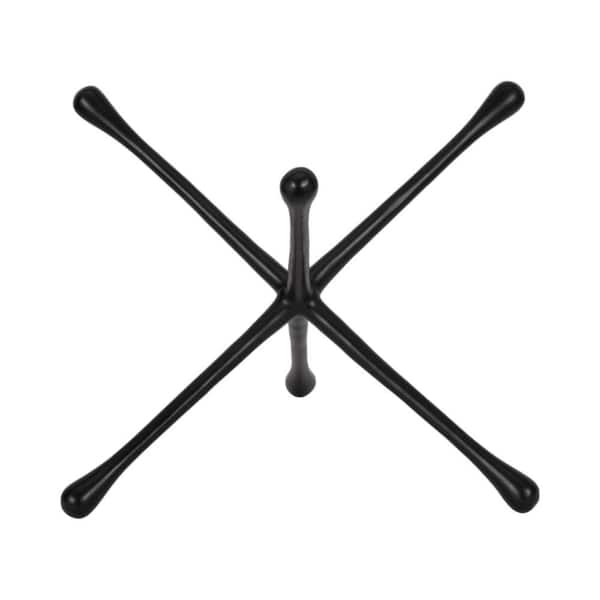Black 18 in. x 18 in. Metal Jack Sculpture