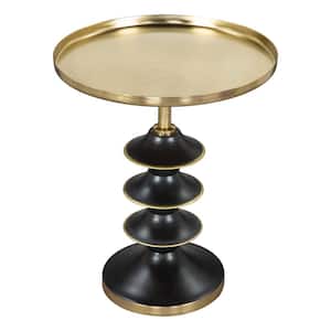 Donahue 16 in.W Gold 22 in.H Round End Table