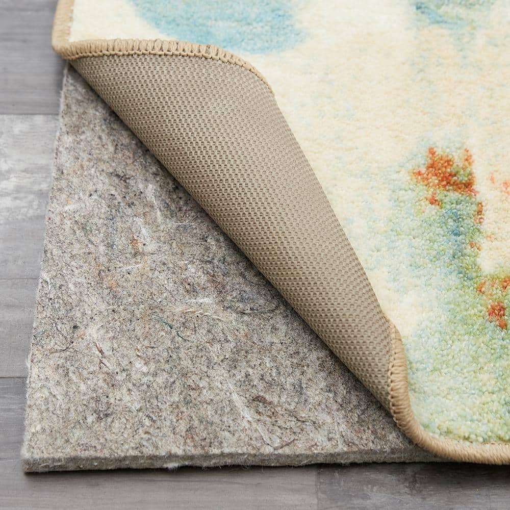Large Red and Green Floral Tufted Silk Area Rug