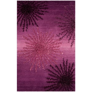Soho Purple 2 ft. x 3 ft. Floral Area Rug