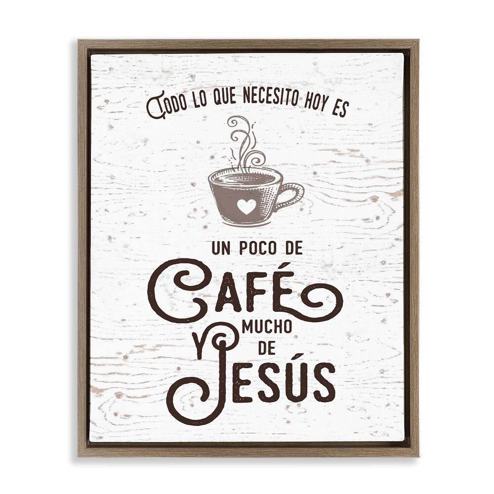 Coffee and Jesus Translation by Lettered and Lined Brown Floater Frame Religious Graphic Art Print 31 in. x 25 in. price history on PriceWatchPro