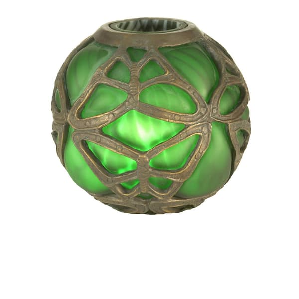 Castle 4.75 in Green Colorful Glass Globe Universal Shade with no fitter